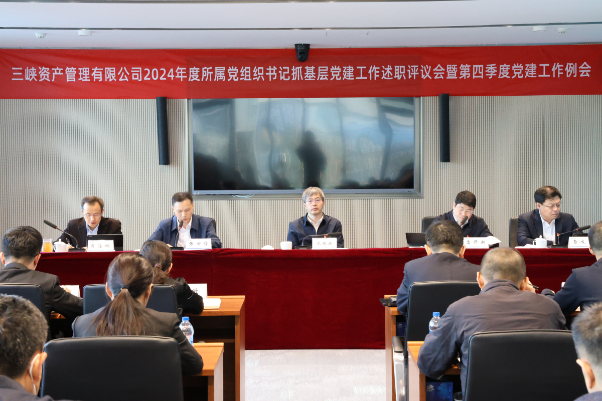 三峡资产召开2024年度所属党组织书记 抓基层党建工作述职评议会 暨第四季度党建工作例会